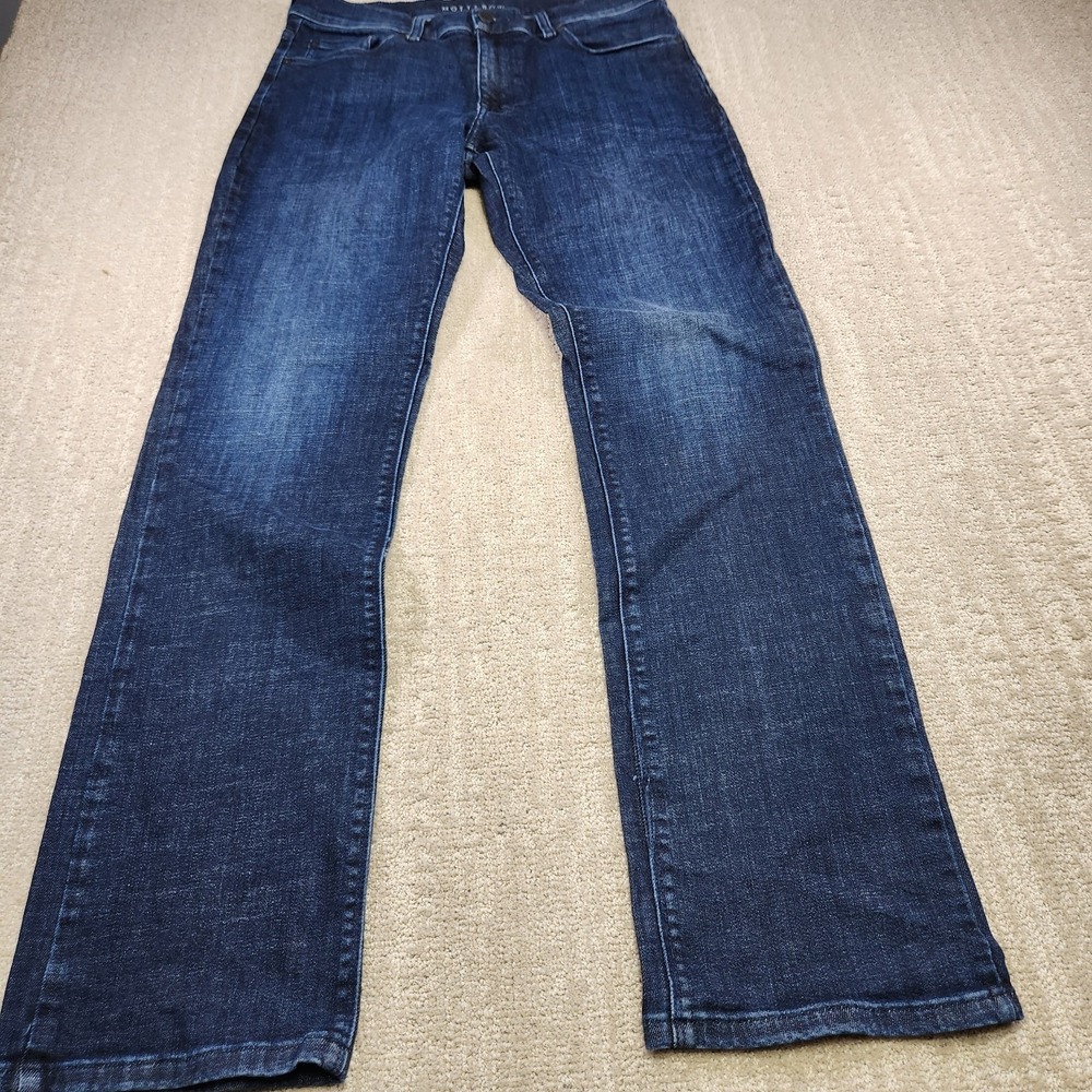 Mott And Bow Jeans Men 32x34 Straight Leg Soft Stretch Denim Dark Wash Huckberry